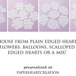 250 Personalised Text Confetti - Choice of 4 shapes - Great for Weddings, Invites, Decor, Favours, Special Occassions 