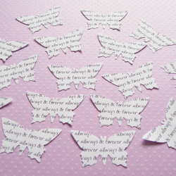 300 x 2inch Personalised Text Butterfly Confetti - Great for Weddings, Parties, Invites, Table Decor, Favours