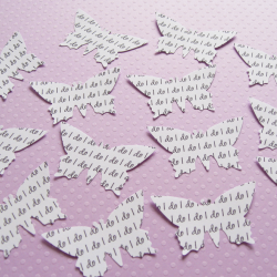 450 x 2inch Personalised Text Butterfly Confetti - Invitations, Table Decor, Favors, Parties