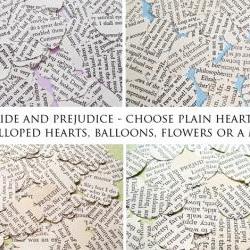  500 x Pride and Prejudice Confetti - Choice of 4 shapes - Great for Weddings, Invites, Decor, Favours
