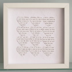 Personalised Text Hearts Frame - Perfect for Engagements, Weddings, or Anniversaries - Rose Embossed background