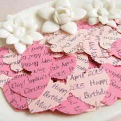 500 x Personalised Pink Confetti - 4 Shapes to Choose - Great for Baby Showers, Christenings, Birthdays