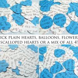 1000 x Personalised Blue Confetti - 4 Shapes to Choose - Great for Baby Showers, Christenings, Birthdays
