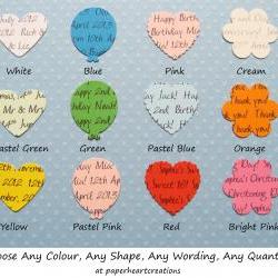 100 Personalised Confetti - Choice of 4 shapes, 12 Colours of Card - Great for Special Occassions